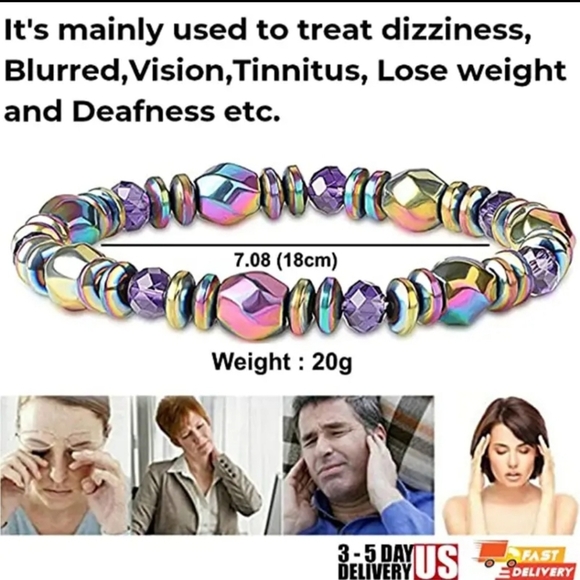 Trendy Multi-color Magnetic Therapy Bracelet, Arthritis Weight Loss Pain Relief - Picture 3 of 6
